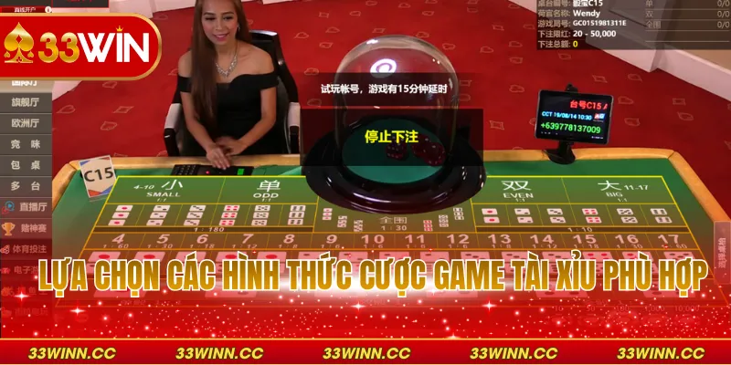 Lựa chọn các hình thức cược game tài xỉu phù hợp